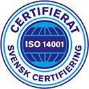 Accurate Nordic är certifierat enligt SCAB - Svensk Certifiering ISO 14001